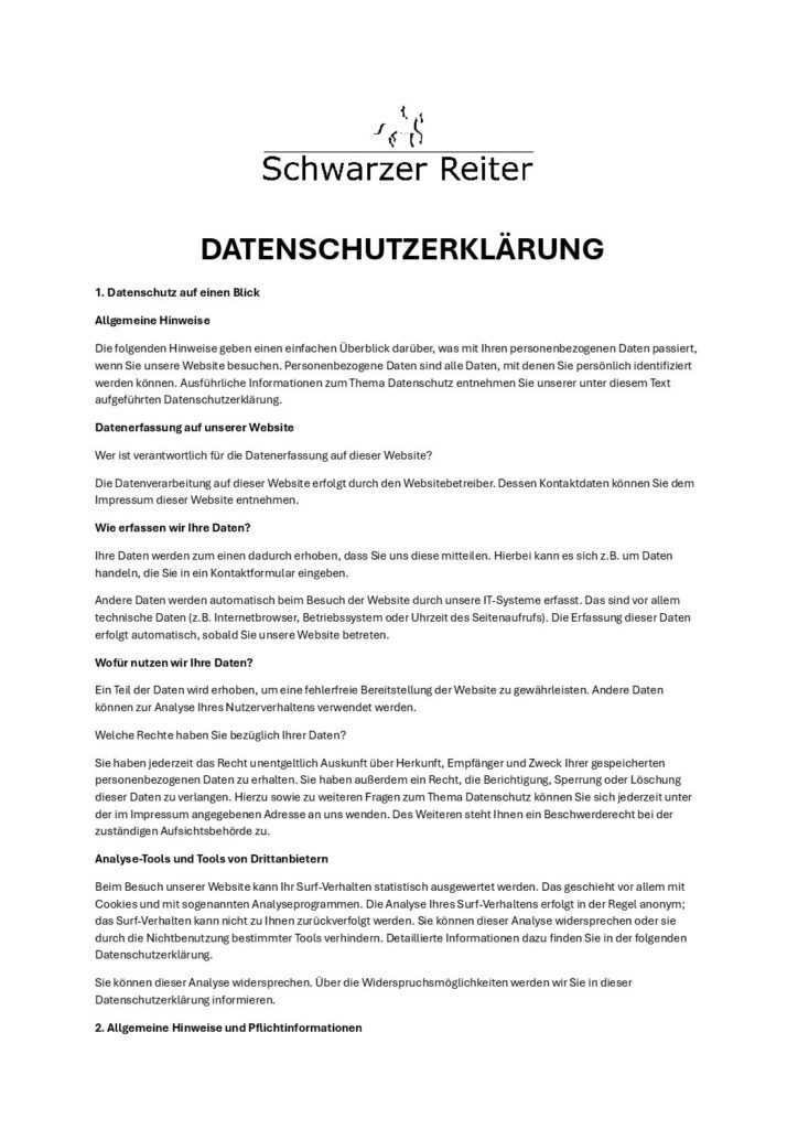 Schwarzer Reiter