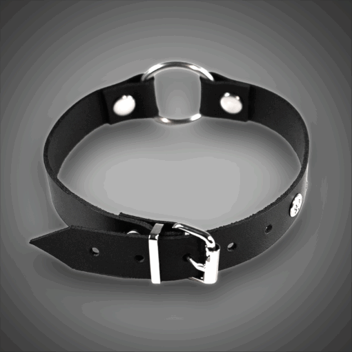 Alternative view of Echtlederhalsband 2,0 cm Basic mit 3,0 cm Ring