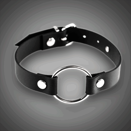 Echtlederhalsband 2,0 cm Basic mit 4,0 cm Ring