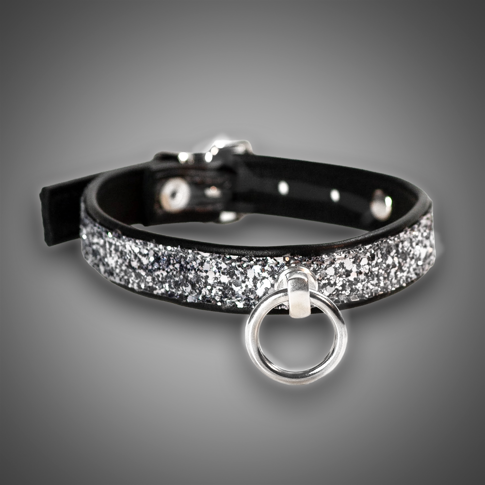 Echtlederhalsband Silber Diamond 2,0 cm