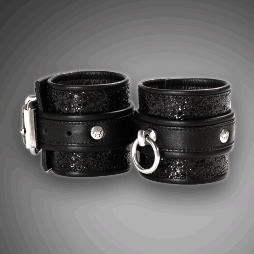Alternative view of Echtlederhandcuffs Black Diamond & Leder 7,0 cm