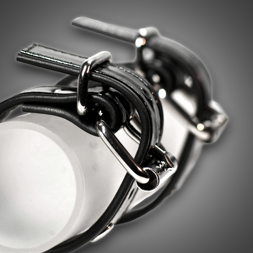 Echtlederhandcuffs Lack 3,0 cm – Bild 2