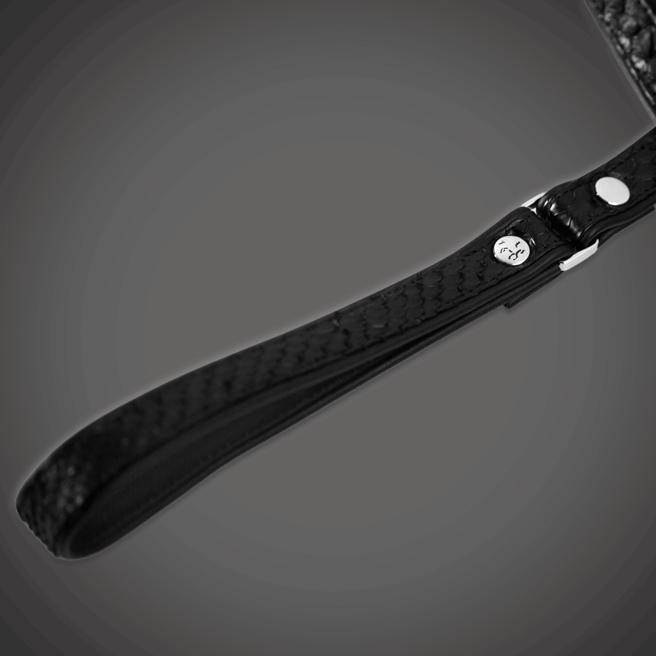 Pythonechtlederleine schwarz – Bild 2