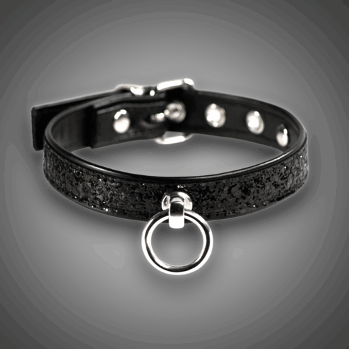 Kunstlederhalsband Black Diamond 2,0 cm