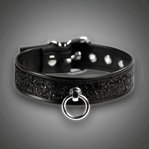 Kunstlederhalsband Black Diamond 3,0 cm