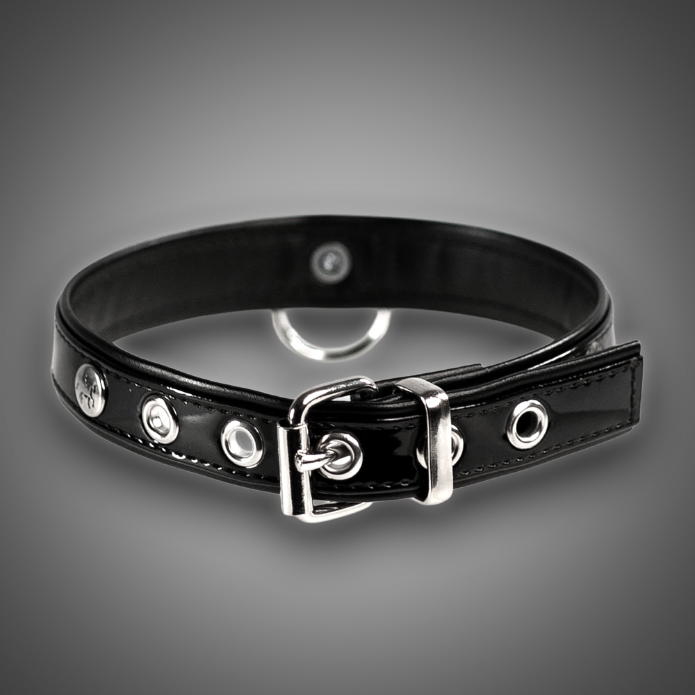 Kunstlederhalsband Lack 2,0 cm – Bild 2