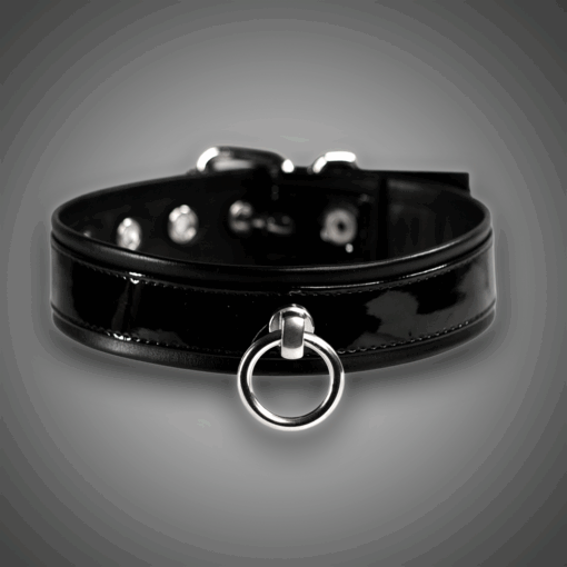 Kunstlederhalsband Lack 3,0 cm