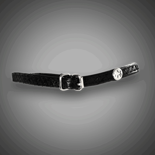 Alternative view of Pythonlederhalsband Slim mit Ring