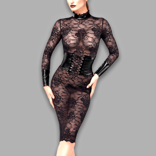 Midikleid Norielle aus Spitze mit Crosagendetail