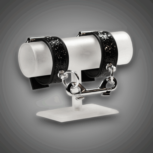 Kunstlederhandcuffs Black Diamond 3,0 cm