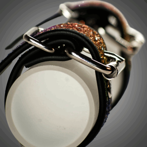 Alternative view of Echtlederhandcuffs Rainbow Diamond 3,0 cm