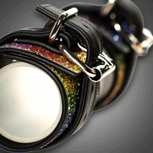 Alternative view of Echtlederhandcuffs Rainbow Diamond & Leder 7,0 cm