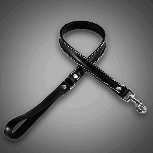 Echtlederleine mit Kristallen