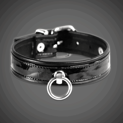 Lacklederhalsband 3,0 cm