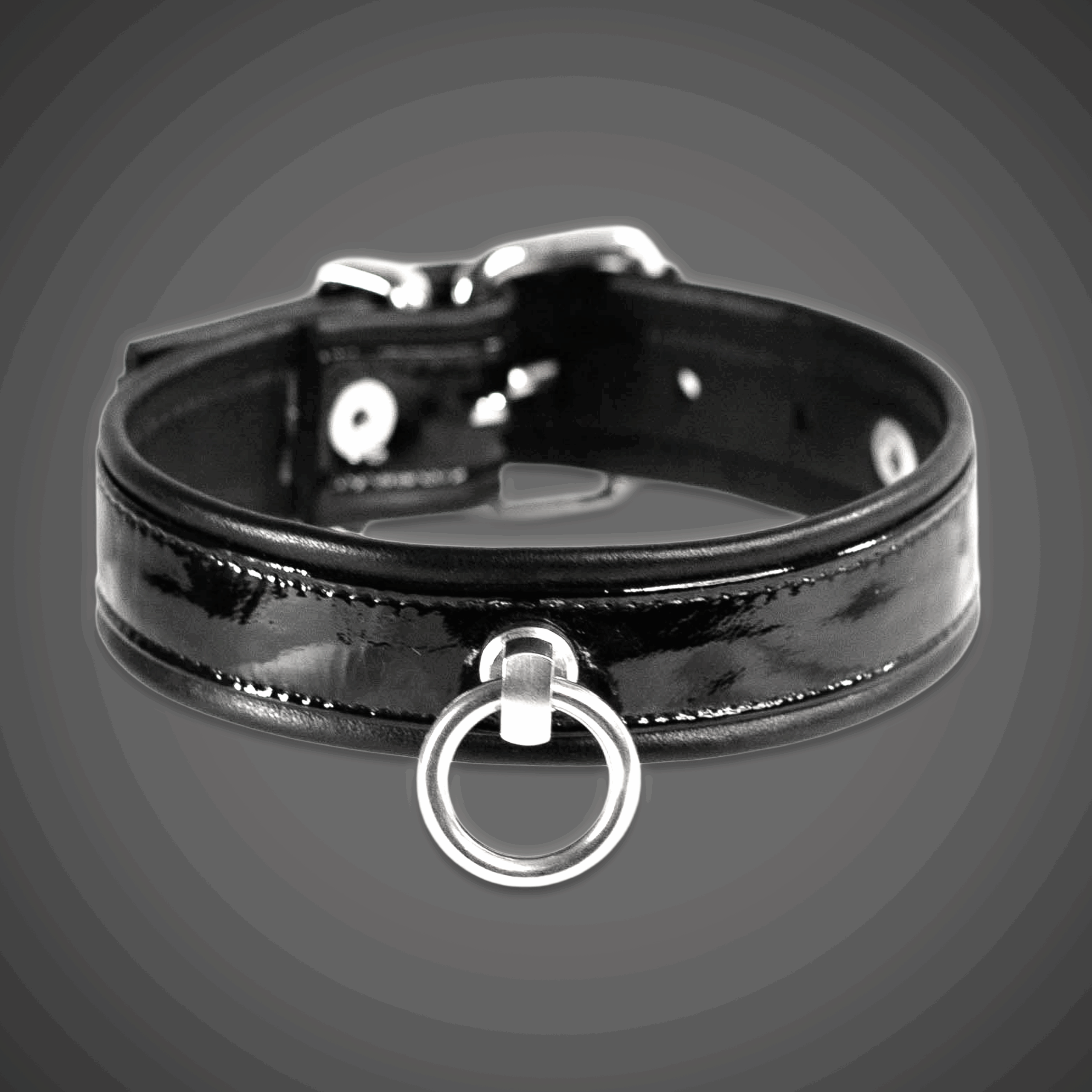 Lacklederhalsband 3,0 cm