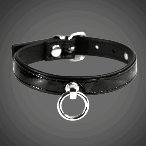 Lacklederhalsband 2,0 cm