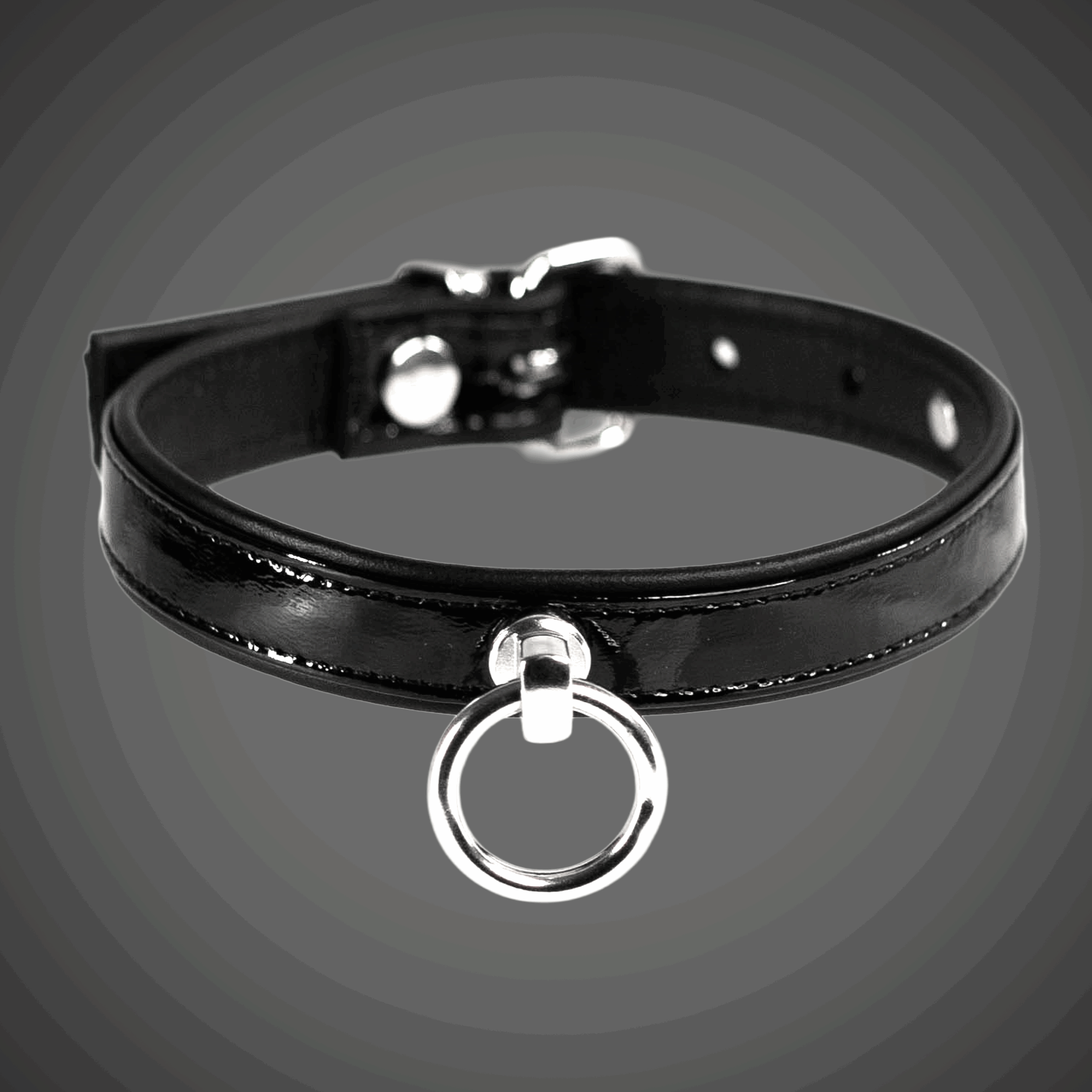 Lacklederhalsband 2,0 cm