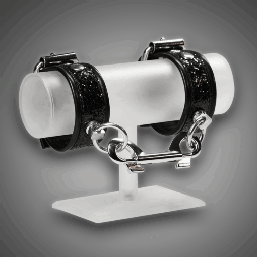 Echtlederhandcuffs Black Diamond 3,0 cm