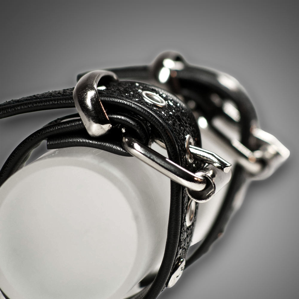 Kunstlederhandcuffs Black Diamond 3,0 cm – Bild 2