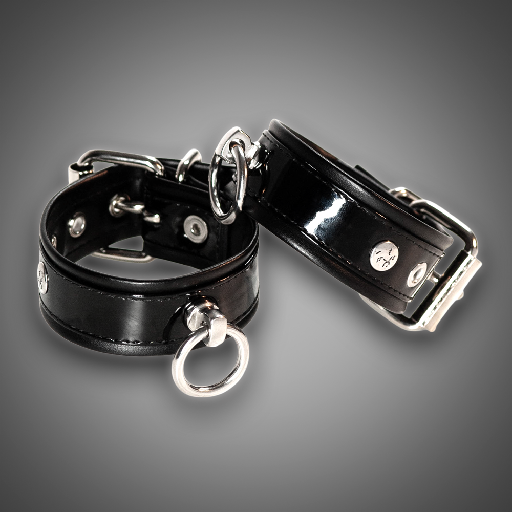 Kunstlederhandcuffs Lack 3,0 cm