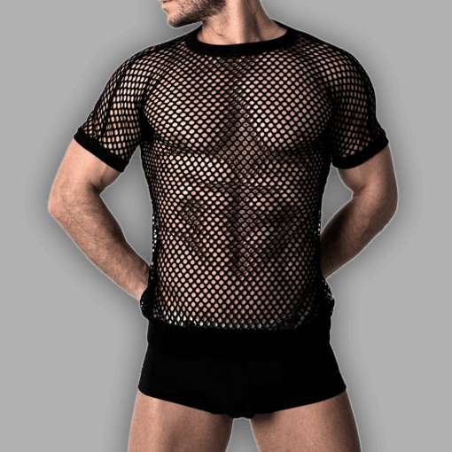 T-Shirt Blank grobe Maschung