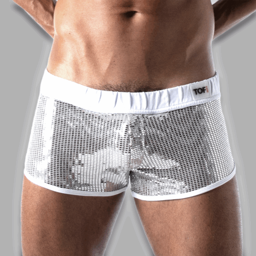 Star Trunk-Shorty silber Glitter
