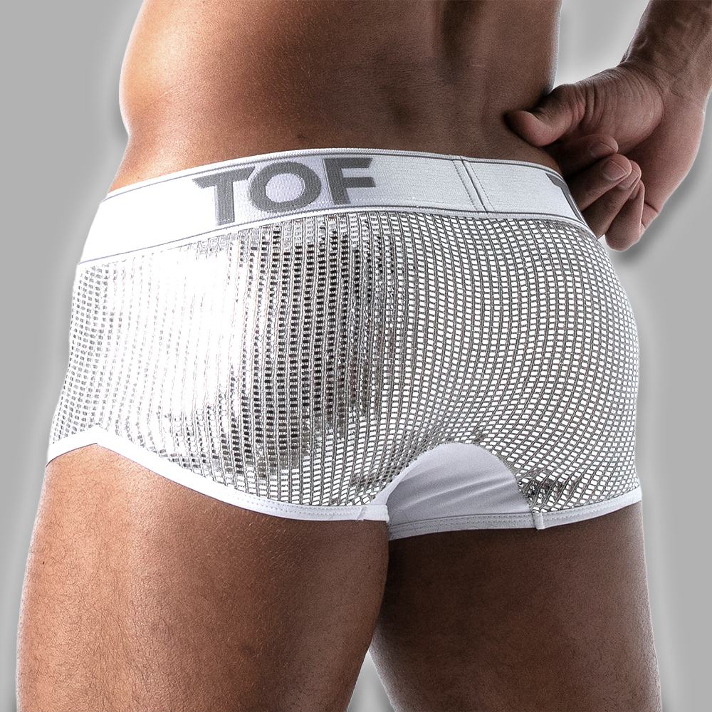 Star Trunk-Shorty silber Glitter – Bild 2