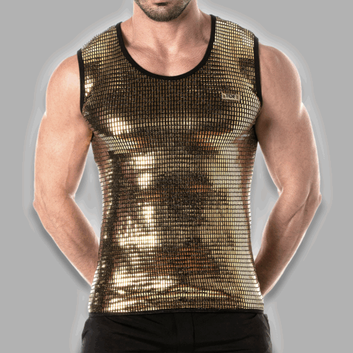 Tanktop aus funkelndem gold
