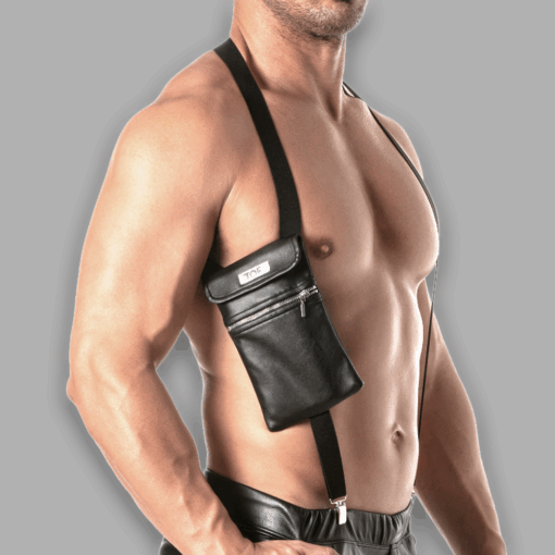 Kinky Bag mit Zip & Fach mit Gummigurt & Clips