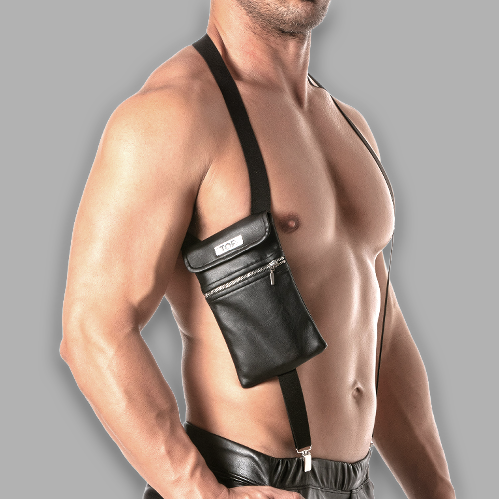 Kinky Bag mit Zip & Fach mit Gummigurt & Clips