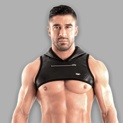 Kinky Croptop mit Hoodie & Zip-Tasche