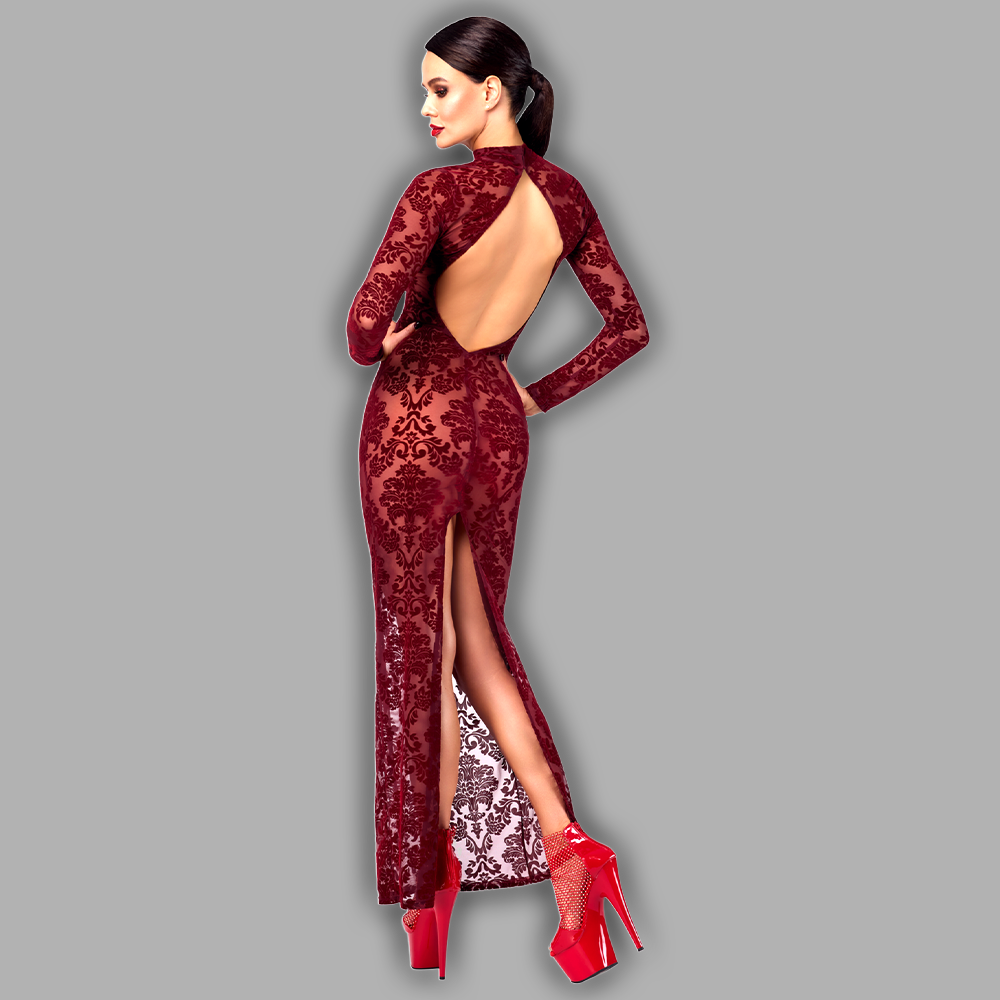 Red Velvet long dress – Bild 2