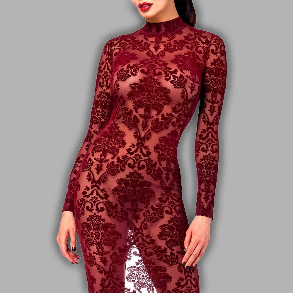 Red Velvet long dress – Bild 3