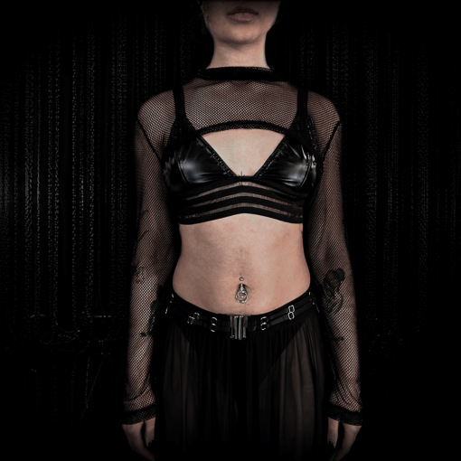 Mesh Croptop Niva schwarz Female