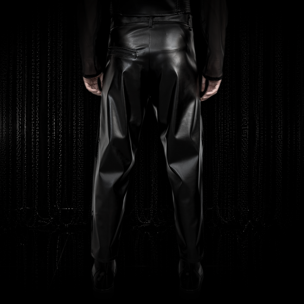TYRO Kunstlederpant schwarz – Bild 2