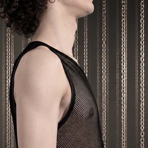 Black Mesh Tank Top