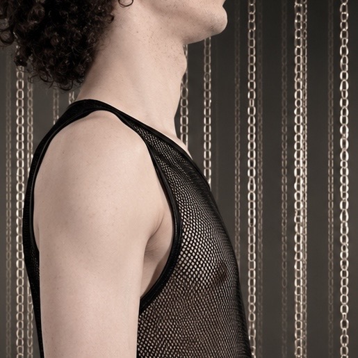 Black Mesh Tank Top