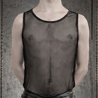 transparentes Mesh Tanktop schwarz