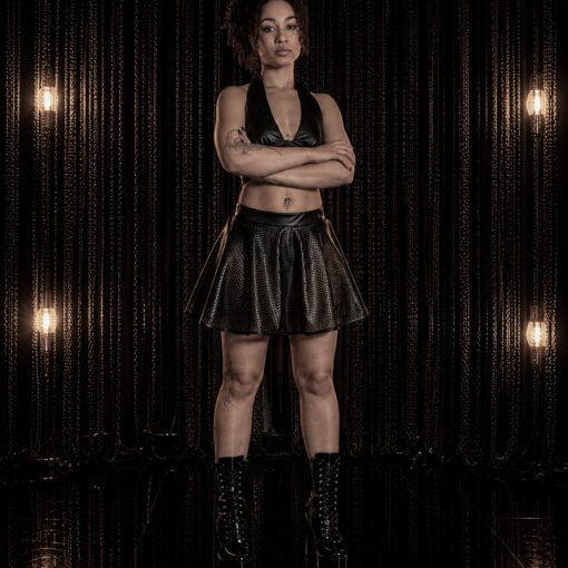 luftiger Clubwear Rock schwarz
