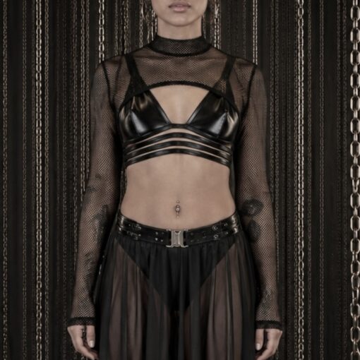 Mesh Croptop Niva schwarz Female