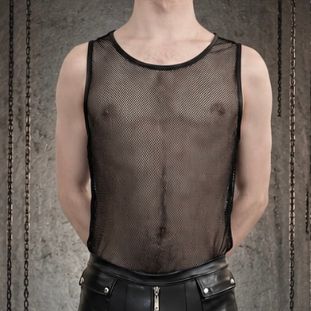 Looki Mesh Tank Top Schwarz