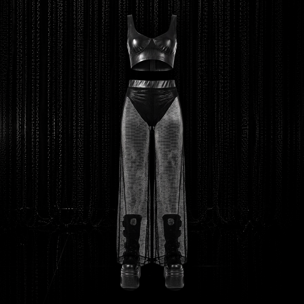Diamondmesh Marlene Pant Damen Schwarz – Bild 6