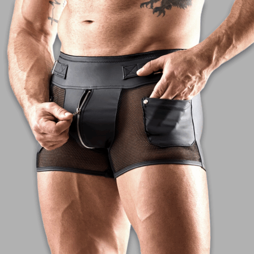 Short mit Mesh - Zip - Pockets mit Frontreißverschluss
