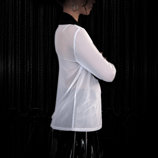 SNOE Mesh Bluse FRINGE CODE Schwarzer Reiter