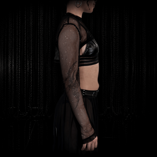 Alternative view of Linda Crop Top Diamond Mesh Female