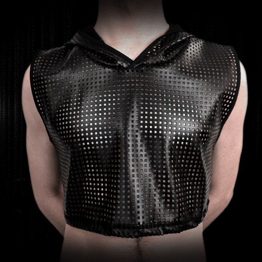 Crop Top mit Hoodie perforiert Male