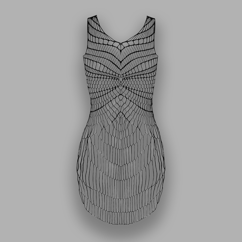 Netzkleid schwarz – Bild 4