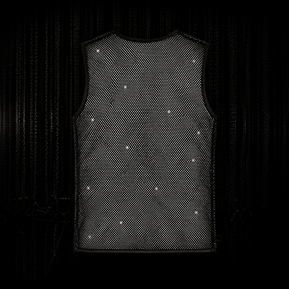 Diamond Mesh Tank Top schwarz – Bild 7