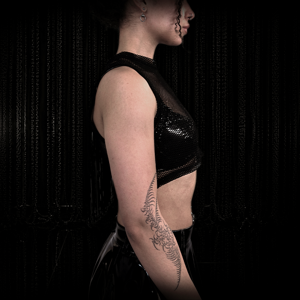 Diamond Mesh Top Vena mit Fransen – Bild 3