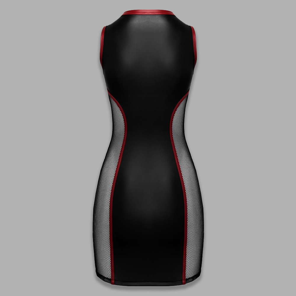 Clubwear Minikleid in Schwarz und Rot mit figurbetonter Silhouette